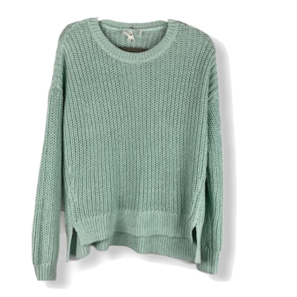 Lou & Grey Sweaters - Lou & Grey medium high low sweater green crew neck